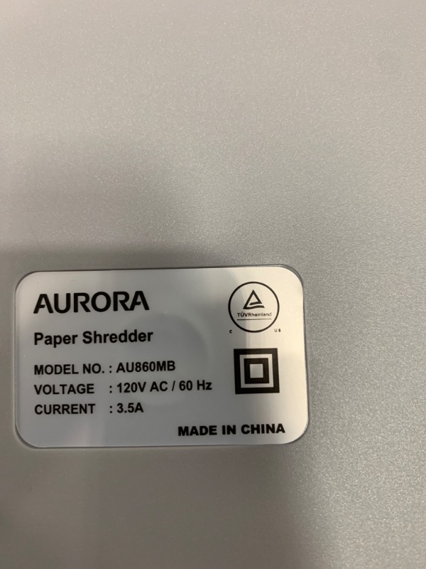 Photo 4 of Aurora High-Security 8-Sheet Micro-Cut Paper, CD/DVD and Credit Card Shredder & SL16 Professional Grade Synthetic Shredder Oil, 16 Oz Flip-Top Leak Proof Bottle , Synthetic Shredder Oil 16 oz. 8-Sheet Microcut / P4 Shredder + Oil, 16 Oz