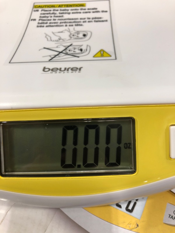 Photo 3 of Beurer BY80 Digital Baby Scale, Infant Scale for Weighing in Pounds, Ounces, or Kilograms up to 44 lbs with Hold Function, Pet Scale for Cats and Dogs
