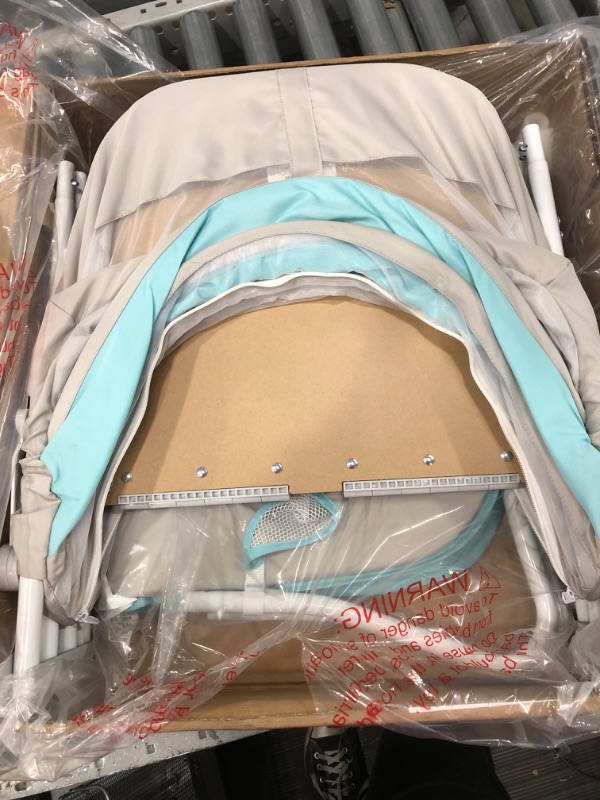 Photo 1 of Dream On Me Karley Bassinet in Blue/Grey