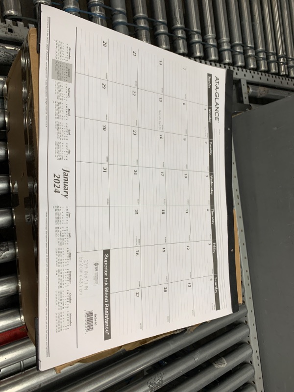 Photo 1 of AT-A-GLANCE 2024 Desk Calendar, Desk Pad, 21-3/4" x 17", Large, Ruled Blocks, Monthly (SK240024) 1 Count 2024 New Edition