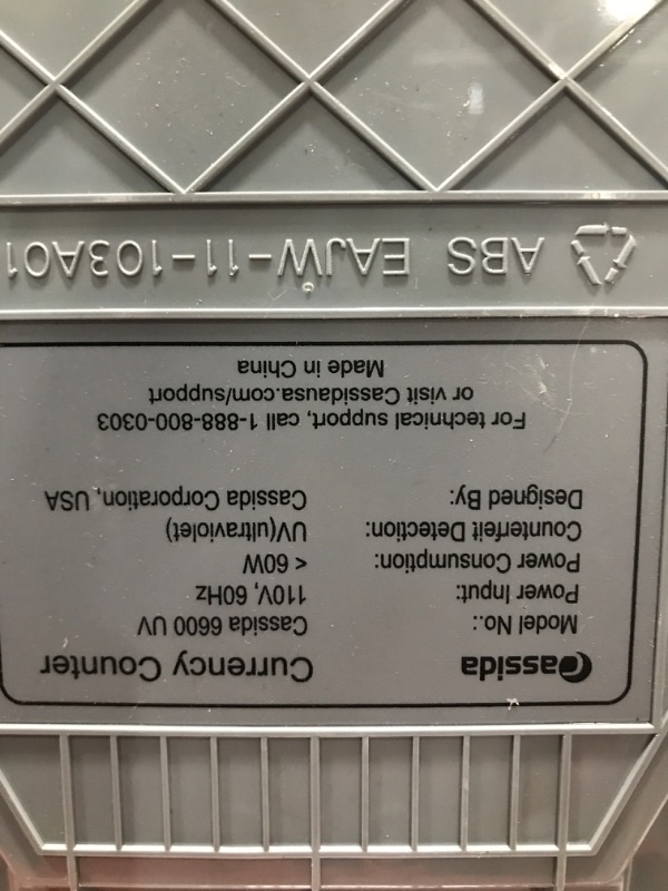 Photo 4 of Cassida 6600 Business Grade Money Counting Machine with Ultraviolet (UV) Counterfeit Detection, LCD Display, Multi-Color (6600 Counterfeit Detection) & Electronic Coin Sorter/Counter
