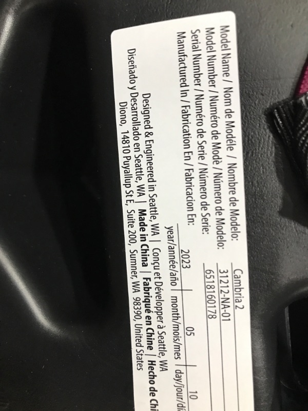 Photo 1 of Diono Cambria 2 XL 2022, Dual Latch Connectors, 2-in-1 Belt Positioning Booster Seat, High-Back to Backless Booster with Space and Room to Grow, 8 Years 1 Booster Seat, Pink NEW! Pink