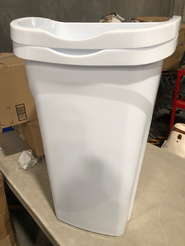 Photo 2 of * used * see images * 
United Solutions 10 Gal/40 Qt Space-Efficient Kitchen Trash Can with Dual Swing Lid, 2-Pack