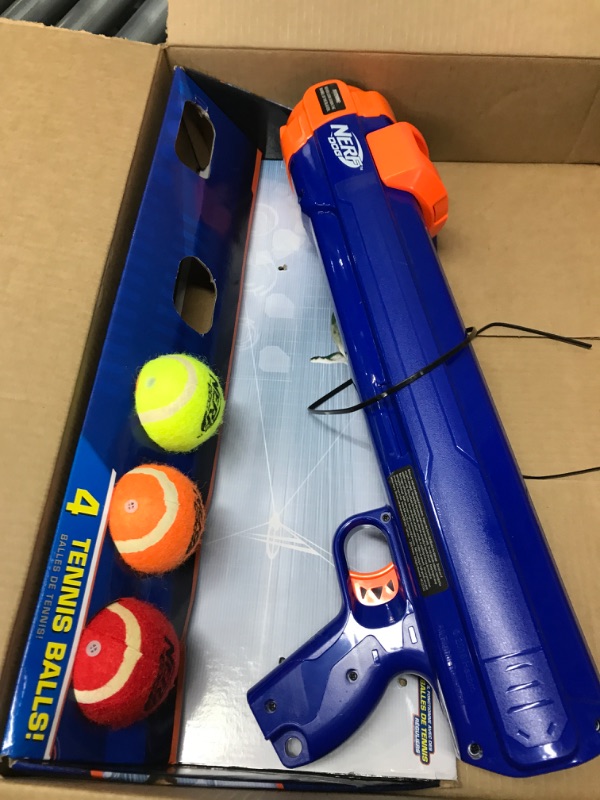 Photo 2 of Nerf Dog Tennis Ball Blaster 20 Inch Large Blaster with 4 Balls