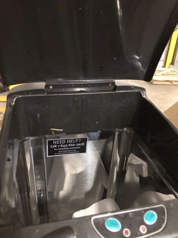 Photo 3 of *NON FUNCTIONAL*
iTouchless 13 Gallon Automatic Trash Can 