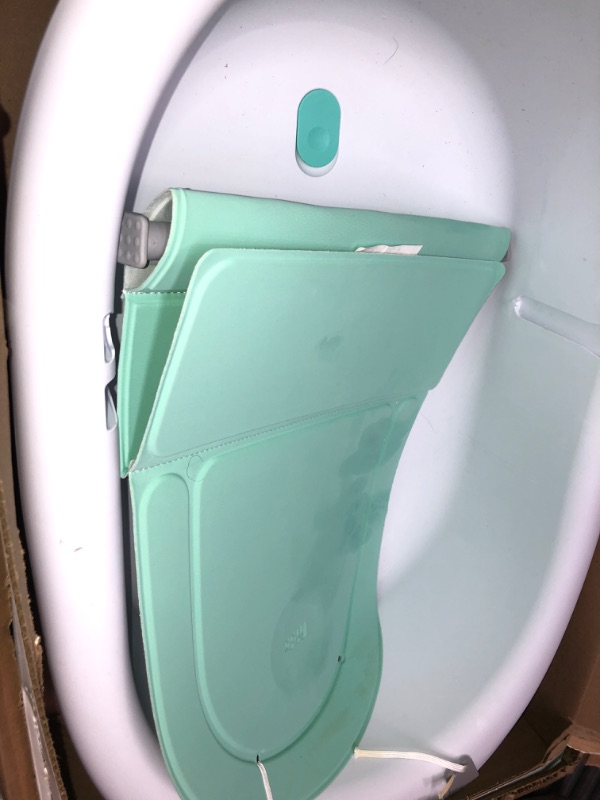 Photo 2 of 4-in-1 Grow-with-Me Bath Tub by Frida Baby Transforms Infant Bathtub to Toddler Bath Seat with Backrest for Assisted Sitting in Tub