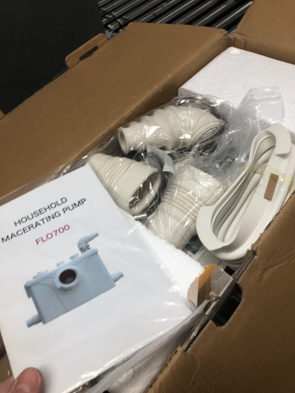 Photo 2 of 700W Macerator Pump for Macecrating Toilet Sewerage Sump Pump for Basemnet Room Toilet Upflush Waste Water Marine Toilet Disposal Laundry Sink Shower 700Watt-A