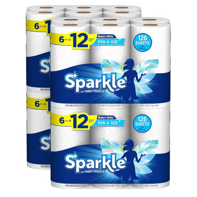 Photo 1 of  Sparkle® Pick-A-Size® Paper Towels, 24 Double Rolls = 48 Regular Rolls