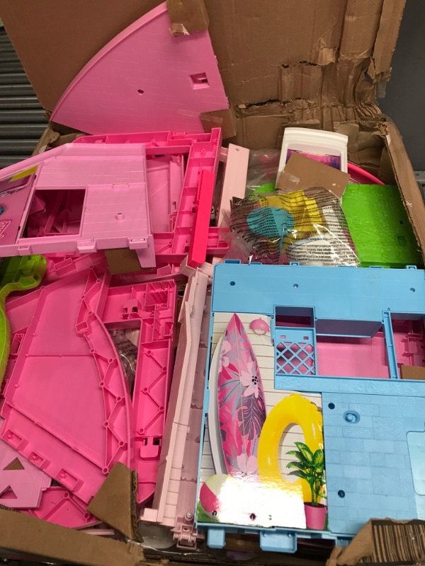 Photo 2 of Barbie Dreamhouse 2023, Pool Party Doll House with 75+ Pieces and 3-Story Slide, Barbie House Playset, Pet Elevator and Puppy Play Areas?