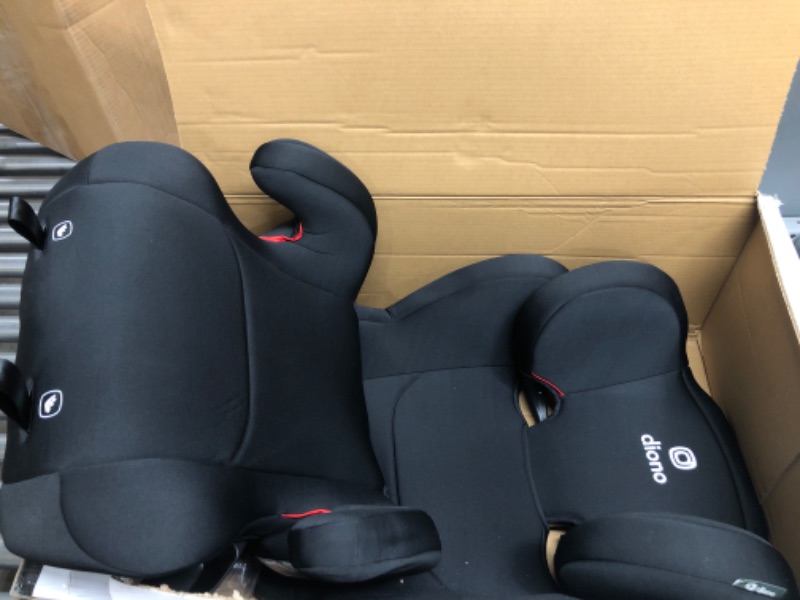 Photo 2 of Diono Cambria 2 XL, Dual Latch Connectors, 2-in-1 Belt Positioning Booster Seat, High-Back to Backless Booster with Space and Room to Grow, 8 Years 1 Booster Seat, Black 2020 Black