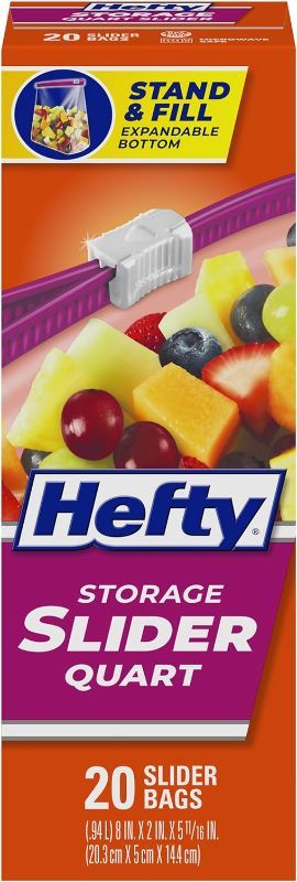 Photo 1 of Hefty Slider Storage Bags, Quart Size 7 count 