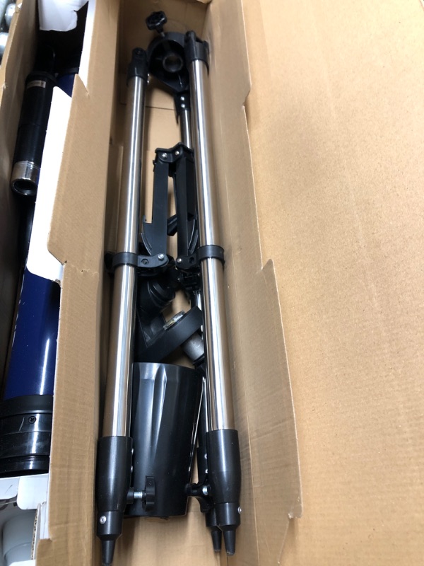 Photo 1 of ESSLNB Telescope for Adults 700X70mm with K4/10/20 Eyepieces 525X Telescopes for Kids and Beginners Erect-Image Refractor Telescope with Stainless Steel Tripod Phone Mount and Red Dot Finderscope 70070