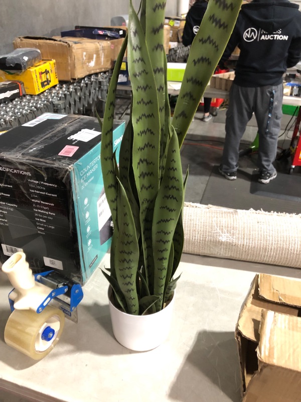 Photo 5 of *MISSING BASE STAND*
flybold Fake Snake Plant Faux Snake Plant (Green, 36 Inch)
