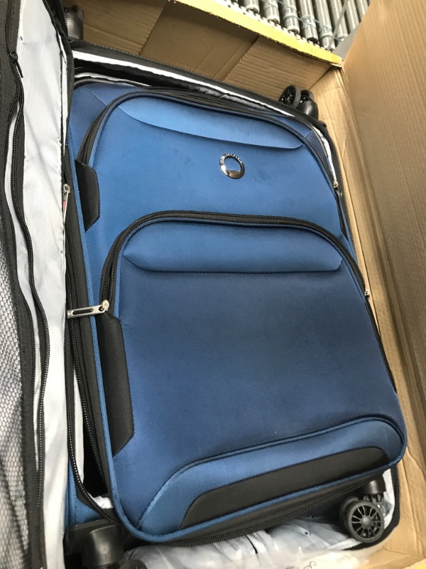 Photo 3 of **NONREFUNDABLE**FOR PARTS OR REPAIR**SEE NOTES**
****STOCK IMAGE FOR SAMPLE****
2 PIECE - DELSEY Paris Sky Max 2.0 Softside Expandable Luggage with Spinner Wheels, Blue, 2 Pc SET Blue 28" & 22"