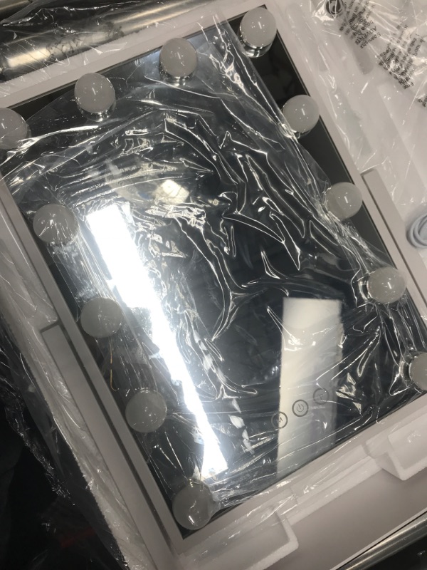 WEILY Hollywood Vanity Mirror with Lights,Large Lighted Makeup Mirror