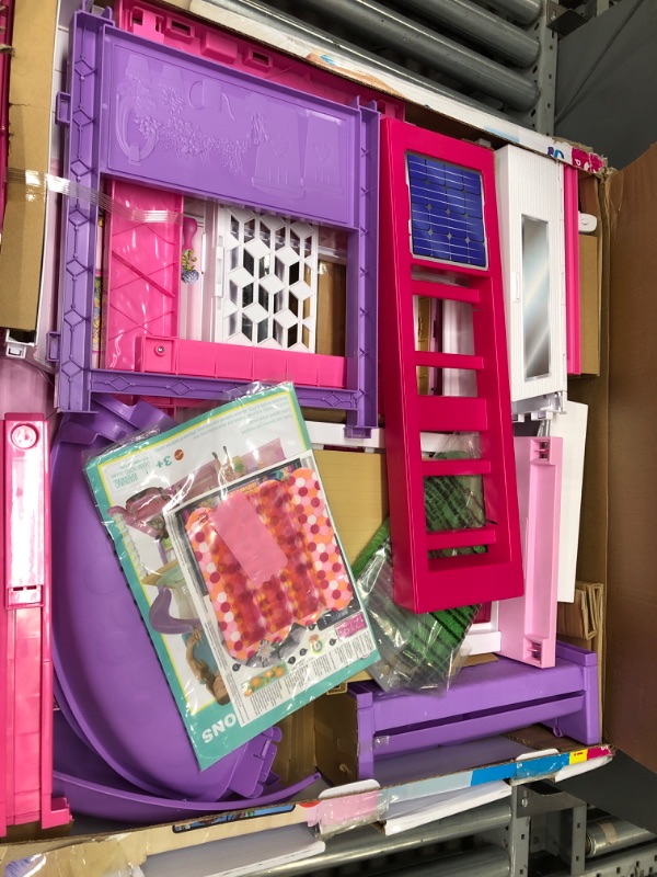 Photo 2 of Barbie DreamHouse Dollhouse with 70+ Accessories, Working Elevator & Slide, Transforming Furniture, Lights & Sounds Wheelchair Accessible Elevator