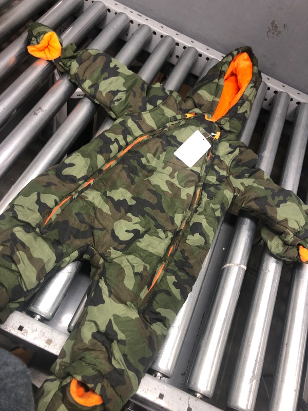 Photo 1 of baby snowsuit , camo and soft orange size 12-18months 