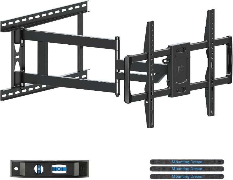 Photo 1 of Mounting Dream Long Arm TV Wall Mount for 37-75 Inch TV, Corner TV Wall Mount with 32” Long Extension, Full Motion TV Mount Swivel & Tilt, Fits Max VESA 600x400mm,100 lbs, 16”,18”,24” Studs MD2285-LA