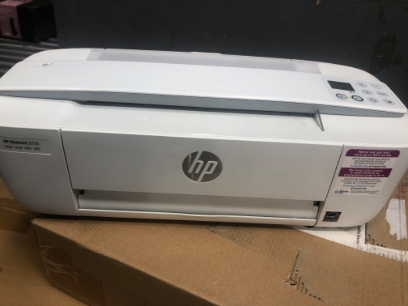 Photo 3 of HP DeskJet 3755 Compact All-in-One Wireless Printer - Stone Accent (J9V91A) and Ink-Cartridges - 4 Colors Stone Printer + Standard Ink