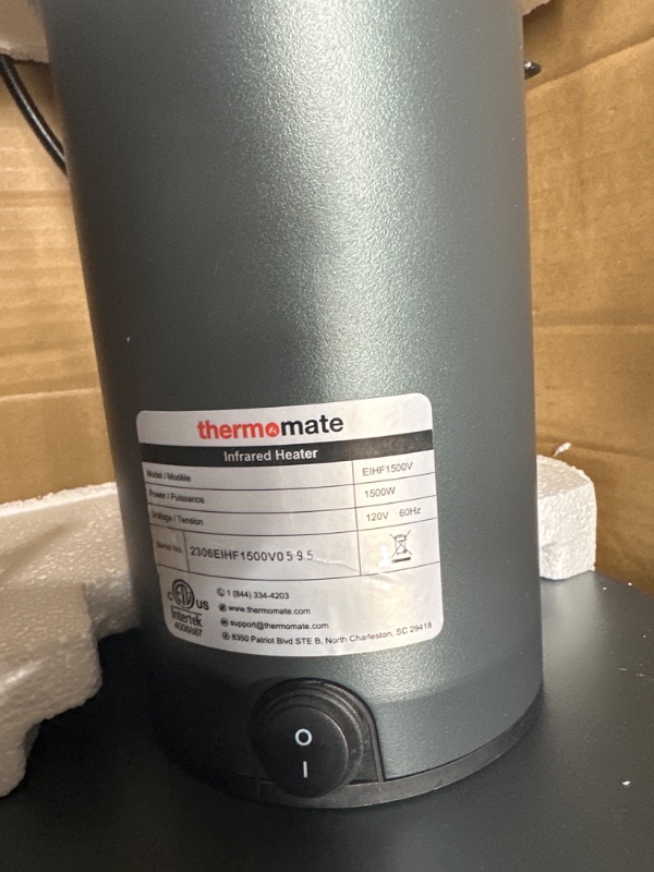 Photo 3 of ***FOR PARTS - NONFUNCTIONAL - DOES NOT POWER ON - NONREFUNDABLE***
Outdoor Electric Patio Heater, Haimmy 42in Infrared Heater with Remote, 9 Heat Levels