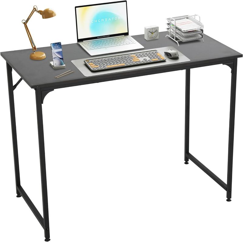 Photo 1 of PayLessHere 39 inch Home Office Gaming Modren Simple Style PC Wood and Metal Desk Workstation for Small Space?Black