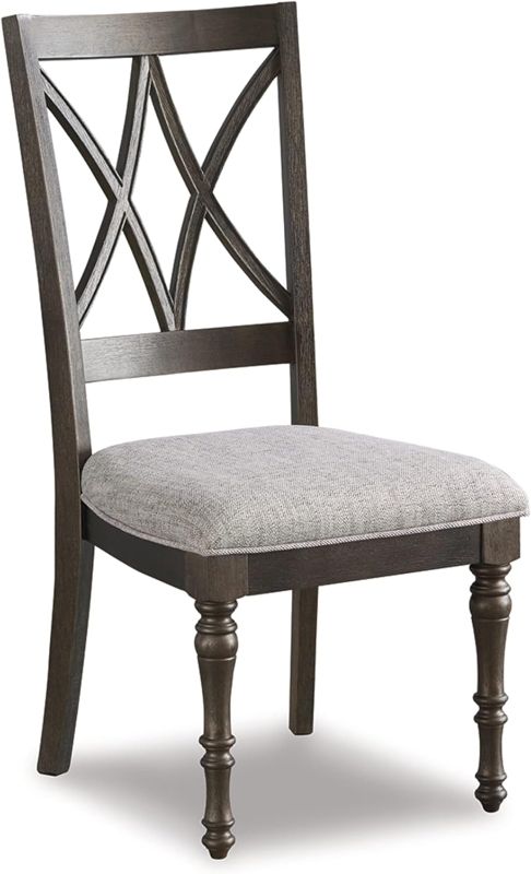 Photo 1 of Signature Design by Ashley Lanceyard Traditional Vintage Inspired Dining Chair, Set of 2, Brown
