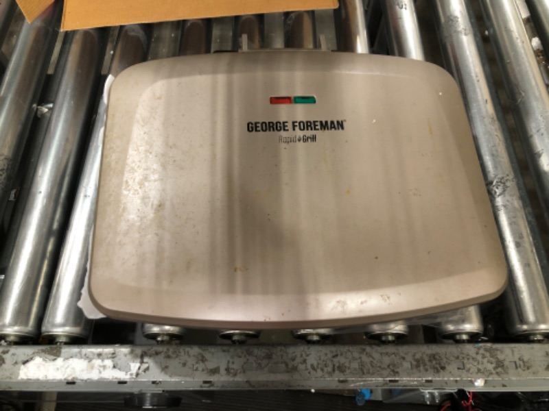 Photo 2 of * For Parts/Scrap *George Foreman 5-Serving Removable Plate Electric Indoor Grill and Panini Press - White Gold with Bronze Plates