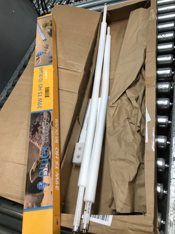 Photo 2 of 2 Pack 39W-Watt T5 HO Reptile Light Desert UVA UVB 10.0 Fluorescent Tube - 34" Terrarium Hood Light Suitable for Desert Reptile Lizards Bearded Dragons & Promotes Natural Behavior UVB Bulb (34Inch) 39W - 34 Inch UVB 10.0