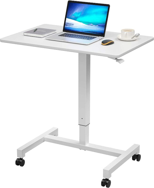 Photo 1 of White mobile computer desk *similar  to stock photo*                                                            