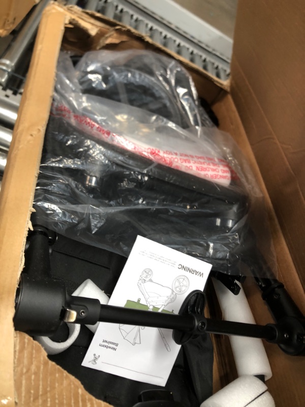 Photo 1 of Mompush Wiz 2-in-1 Baby Stroller with Bassinet Mode - Foldable Infant Stroller to Explore More as a Family - Toddler Stroller with Reversible Stroller Seat - Travel System Compatible Stroller Black