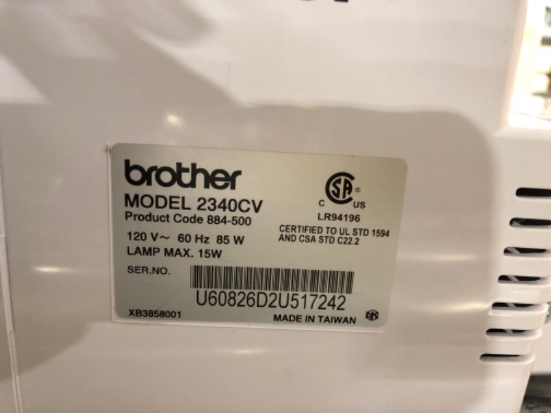 Photo 1 of (PARTS ONLY)Brother Coverstitch Serger, 2340CV, Sturdy Metal Frame, 1,100 Stitches Per Minute, Trim Trap, Included Snap-on Presser Feet