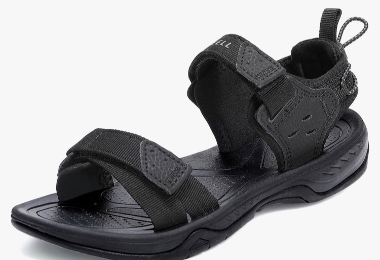 Photo 1 of EZEREELL Men's Hiking Sandals, Comfortable Sport Walking Sandals Black 13