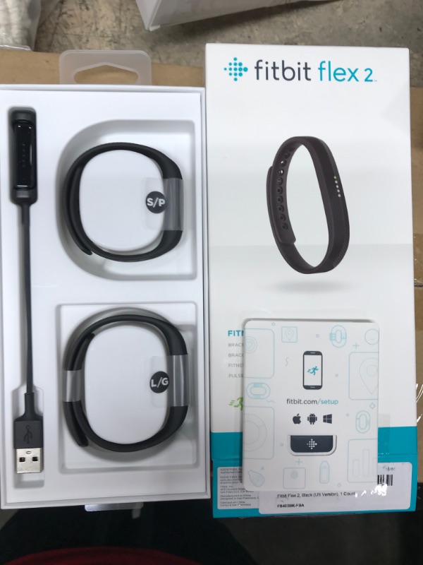 Photo 3 of **BRAND NEW, OPENED TO VERIFY CONTENTS***
Fitbit Flex 2, Black (US Version), 1 Count