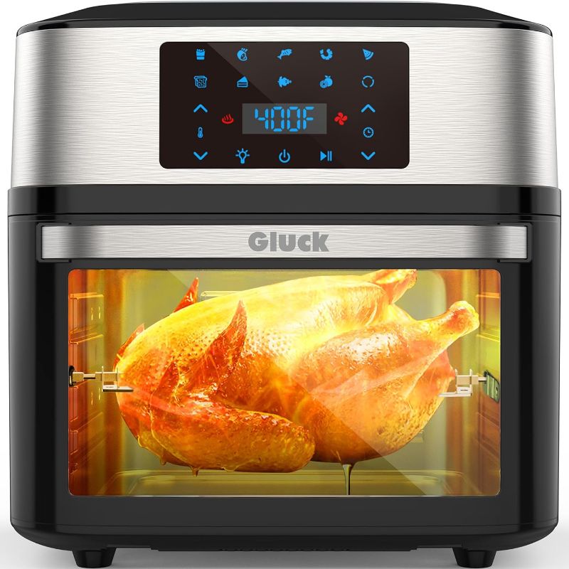 Photo 1 of 
GLUCK Air Fryer Oven, 10-in-1 20 QT Airfryer Oven with Visible Cooking Window, Large Air Fryer Toaster Oven Combo with Recipes & 13 Accessories, ETL...
Size:20QT