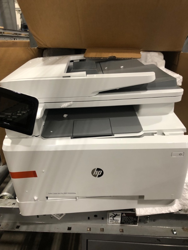 Photo 3 of HP Color LaserJet Pro M283fdw Wireless All-in-One Laser Printer, Remote Mobile Print, Scan & Copy, Duplex Printing, Works with Alexa (7KW75A), White