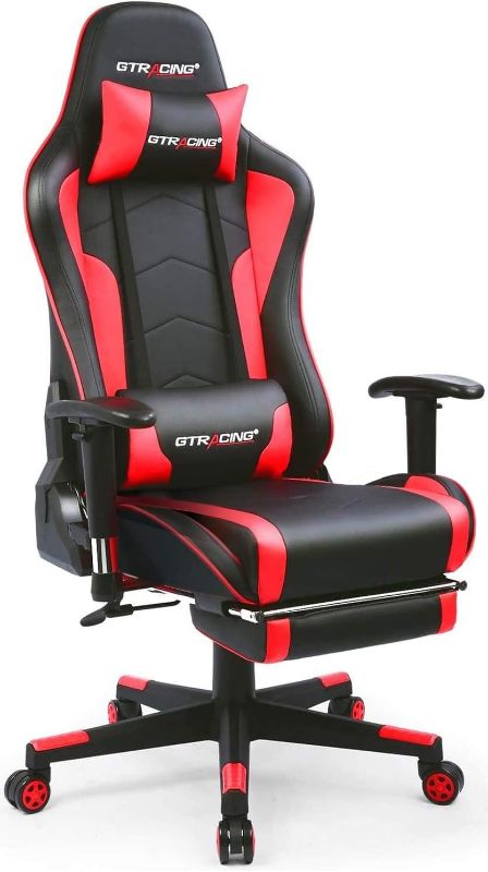 Photo 2 of 
GTRACING Gaming Chair with Footrest Speakers Video Game Chair Bluetooth Music Heavy Duty Ergonomic Computer Office Desk Chair Red
Color:Red