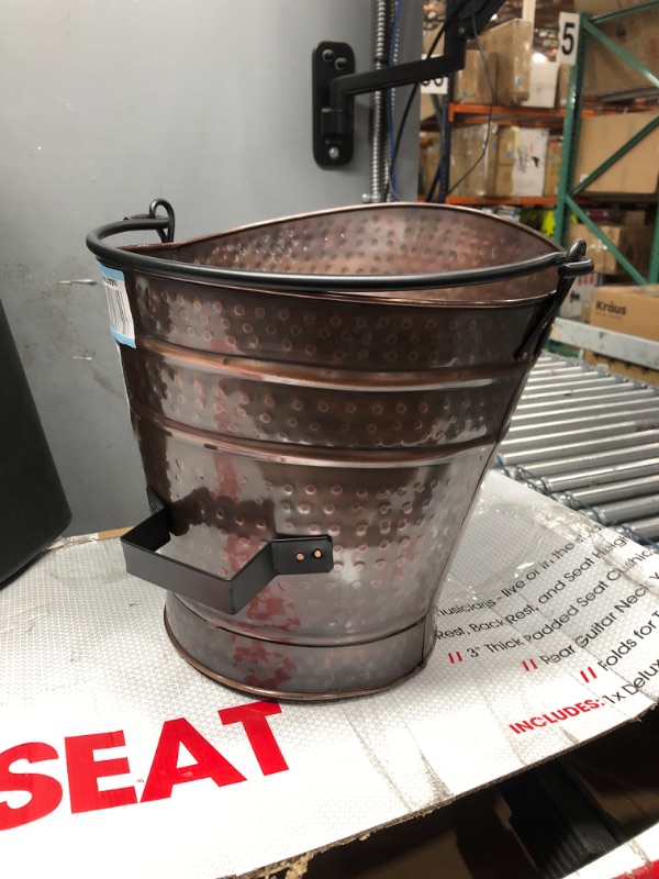 Photo 1 of 18" Coal Hod/Pellet Bucket Antique Copper Powdercoat Finish