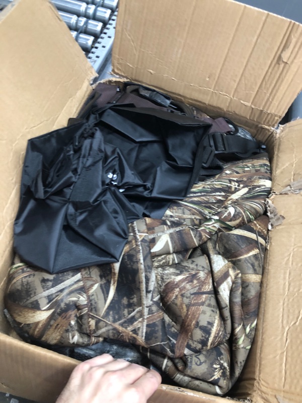 Photo 2 of ***USED***OXYVAN Duck Hunting Waders with 600G Rubber Boots Insulated,Neoprene Realtree MAX5 Camo Fishing Chest Waders for Men & Women Men13/Women15