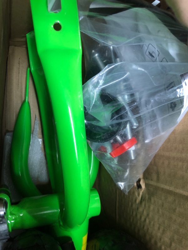 Photo 3 of **BIKE Has green frame, not black**   Elantrip Balance Bike, Lightweight Black Toddler Bike for 2 3 4 5 Year Old Boys, Birthday Gift Toys for 2-5 Year Old Boys and Girls, No Pedal Bikes for Kids with Adjustable Handlebar and seat
