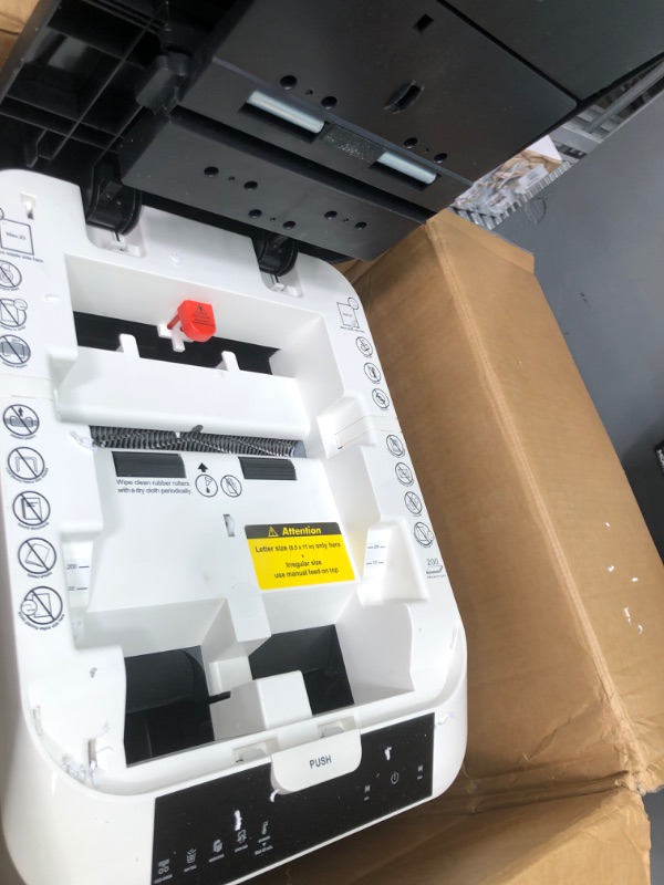 Photo 1 of Aurora Commercial Grade 200-Sheet Auto Feed High Security Micro-Cut Paper Shredder/ 60 Minutes/ Security Level P-5 200-Sheet AutoFeed MicroCut MicroCut  