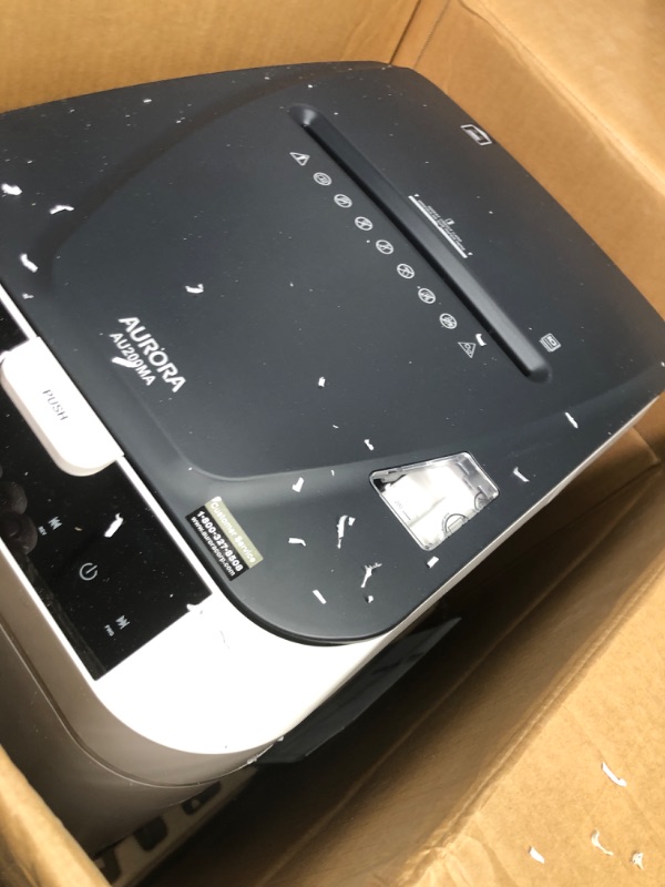 Photo 1 of Aurora Commercial Grade 200-Sheet Auto Feed High Security Micro-Cut Paper Shredder/ 60 Minutes/ Security Level P-5 200-Sheet AutoFeed MicroCut MicroCut  
