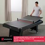 Photo 1 of ***DAMAGED - SCREW HOLES STRIPPED - CANNOT BE ASSEMBLED - FOR PARTS ONLY - NO REFUNDS***
MD Sports Table Tennis Set: Regulation Ping Pong Table with Net - Gray and Black