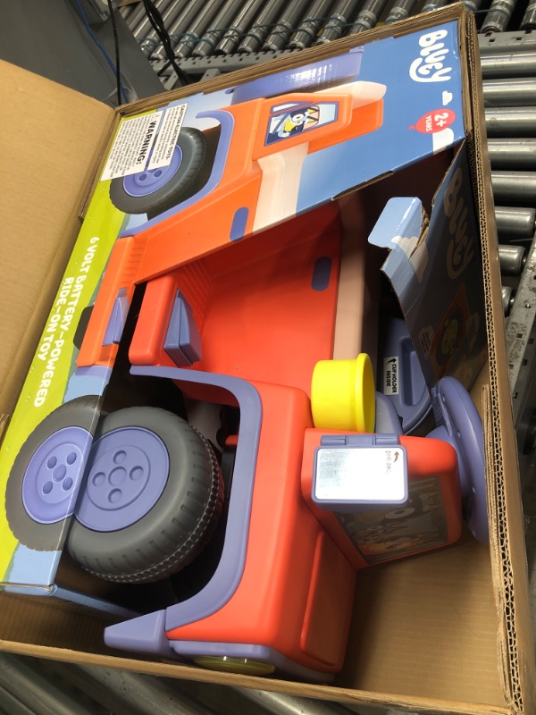 Photo 2 of Bluey 6V Ride On Car for Toddlers - Interactive Electric Car for Kids with Sound Effects & Music, Riding Toy for Boys & Girls, Includes 6V Rechargeable Battery & Charger