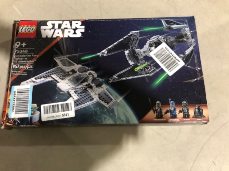 Photo 3 of LEGO Star Wars Mandalorian Fang Fighter vs. TIE Interceptor 75348 Building Toy Set, May The 4th Star Wars Gift for Fans Aged 9 and Up; with 3 Characters Including The Mandalorian