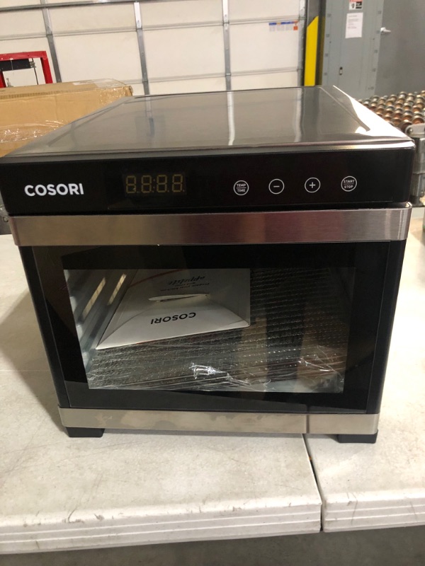 Photo 6 of (PARTS ONLY)APPEARS NEW*COSORI Food Dehydrator  Temperature Control, 6 Stainless Steel Trays, Rear-Mounted Fan, Silver (Fan does not work. Trays do not fit the dehydrator)
