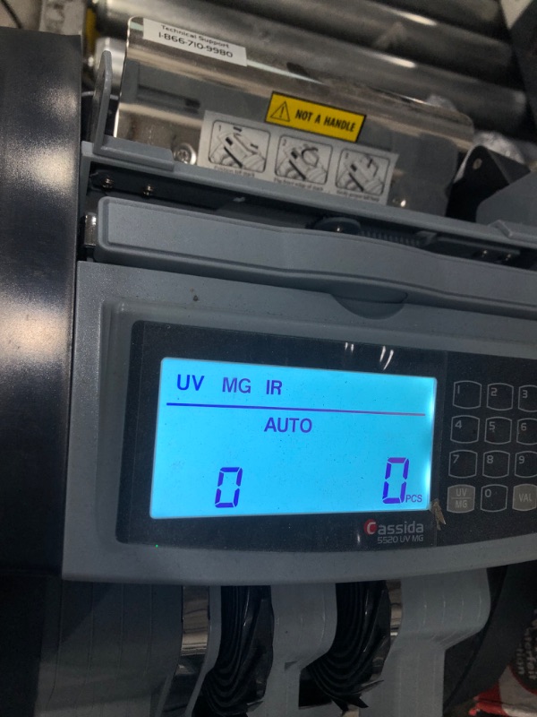 Photo 4 of Cassida 5520 UV/MG - USA Money Counter with ValuCount, UV/MG/IR Counterfeit Detection, Add and Batch Modes - Large LCD Display & Fast Counting Speed 1,300 Notes/Minute UV/MG Counterfeit Detection Detection