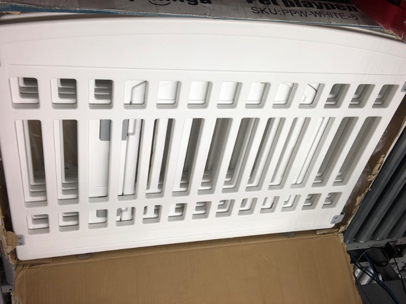 Photo 2 of * used * damaged * sold for parts * 
Pet Playpen Foldable Gate for Dogs Heavy Plastic Puppy Exercise Pen with Door Portable Indoor Outdoor