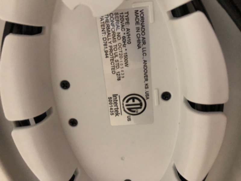 Photo 1 of *PARTS ONLY DOES NOT FUNCTION*
Vornado AVH10 Vortex Heater with Auto Climate Control