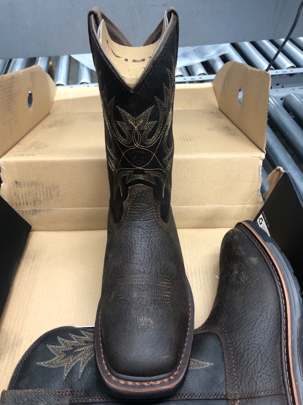 Photo 4 of Ariat WorkHog Work Boots - Men’s Wide Square Soft Toe Leather Work Boot 10.5 Wide Bruin Brown/Coffee