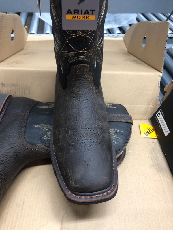 Photo 3 of Ariat WorkHog Work Boots - Men’s Wide Square Soft Toe Leather Work Boot 10.5 Wide Bruin Brown/Coffee